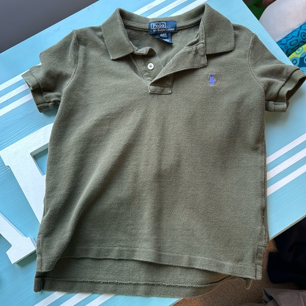 Boys Green Polo Shirt - size 4T